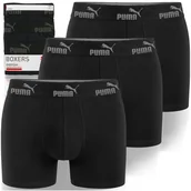 Majtki męskie - Puma Bokserki Męskie Black Bawełna 3 Pak Rozmiar L - miniaturka - grafika 1