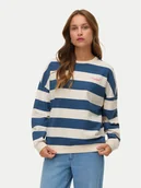 Bluzy damskie - Vero Moda Bluza Viola 10338440 Niebieski Regular Fit - miniaturka - grafika 1