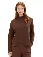 Swetry damskie - TOM TAILOR Denim Sweter damski, 19714 - Palony brązowy (Coffee Brown), XXL - miniaturka - grafika 1