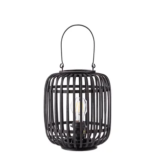 Czarna boho lampa stołowa Mathias z bambusa - Lampy stojące - miniaturka - grafika 1