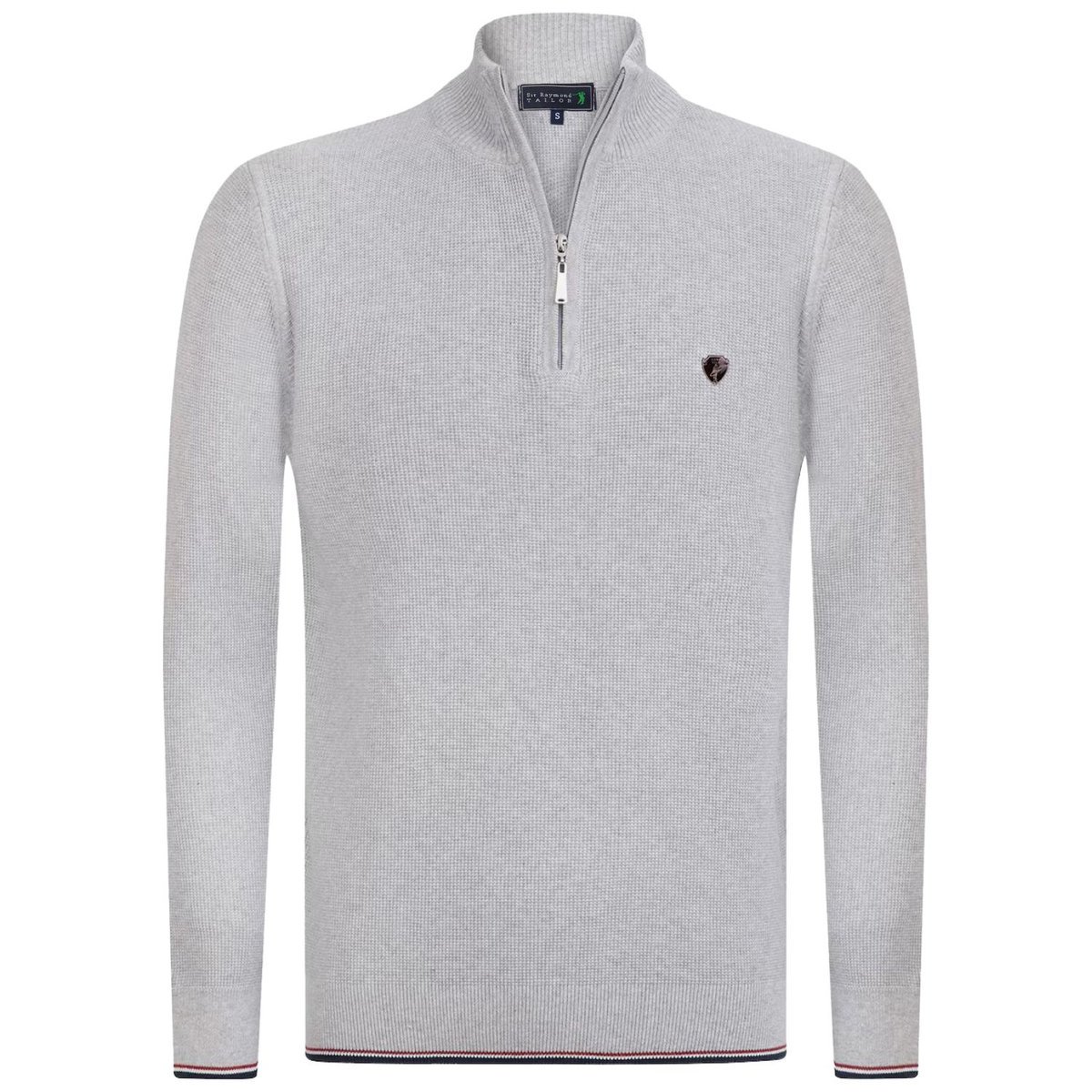 Sweter męski Sir Raymond Tailot Jerseys bawełniany ze stójką szary-XXL