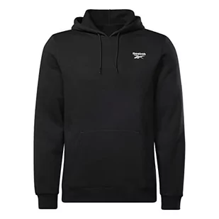 Reebok Męska bluza z kapturem z lewej klatki piersiowej, czarna, L, Czarny, L - Bluzy męskie - miniaturka - grafika 1