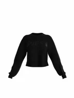 Koszulki sportowe damskie - Damska bluza dresowa nierozpinana bez kaptura Guess Cymone - czarna - GUESS - miniaturka - grafika 1