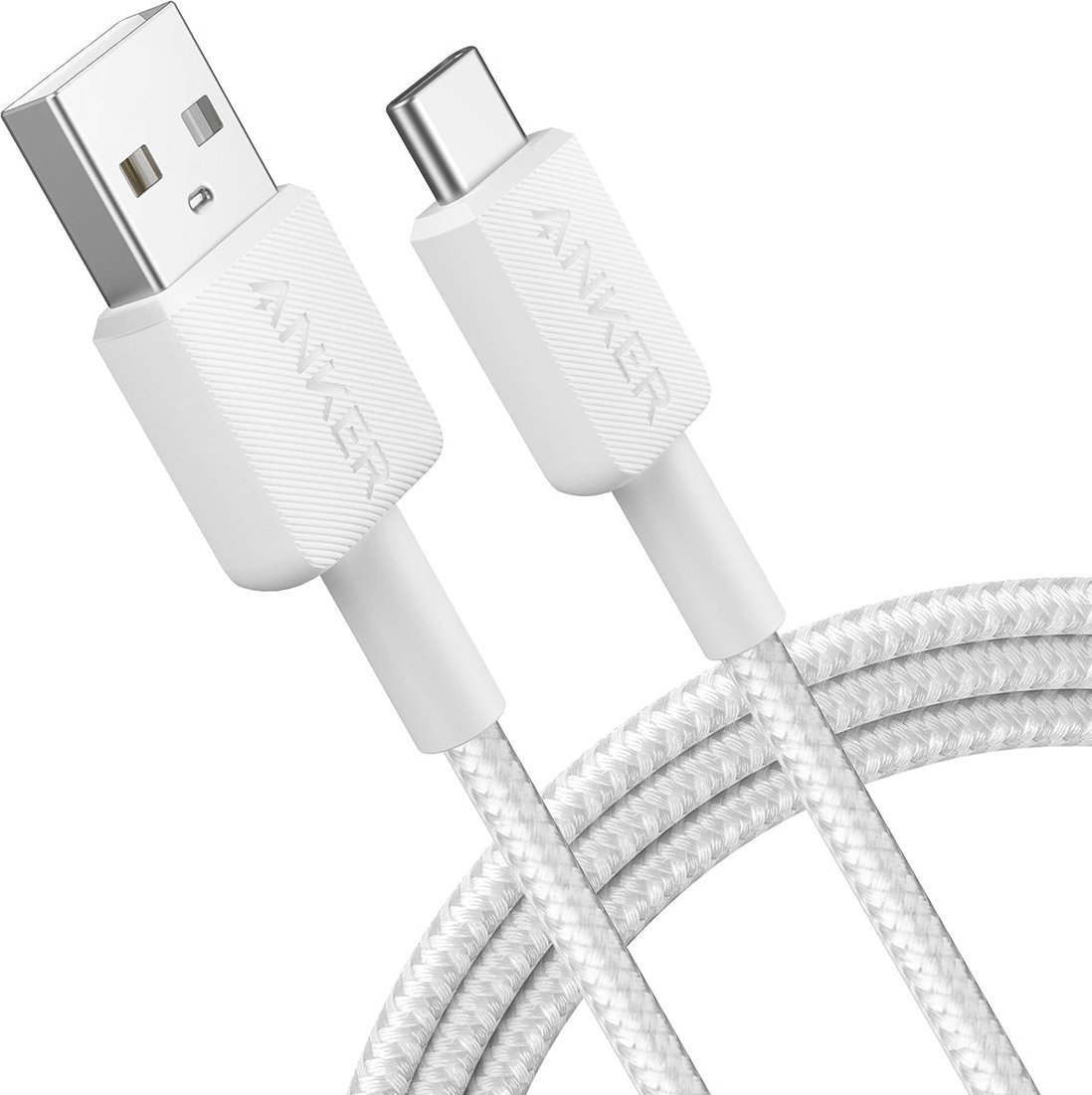 Kabel USB Anker Anker 322 USB-A to USB-C Cable Nylon, 1.8M, Baltas Anker