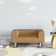 Meble do sypialni - vidaXL Sofa dla dzieci, brązowa, 50x40x26,5 cm, aksamitna - miniaturka - grafika 1