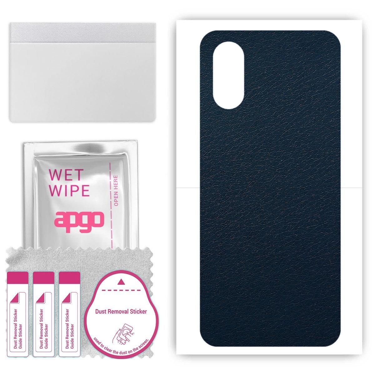 Folia naklejka skórka strukturalna na TYŁ do Sony Xperia 1 VI - Skóra Granatowa - apgo SKINS