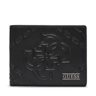 Portfele - Duży Portfel Męski Guess SMBOMG LEA20 Czarny - miniaturka - grafika 1