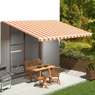 VidaXL Lumarko Zapasowa tkanina na markizę, żółto-pomarańczowa, 5x3,5 m 312022 VidaXL - Markizy - miniaturka - grafika 1