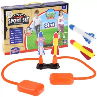 Urwiskowo, Podwójna Wyrzutnia Rakiet Piankowych Z Pompką - Zabawki i gry sportowe - miniaturka - grafika 1