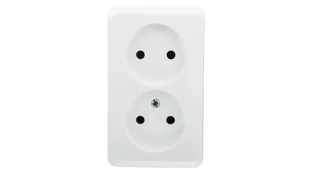 Schneider Electric Gniazdo podwójne 2 x 2P + Z PRIMA biały - Wyłączniki światła i elektryczne - miniaturka - grafika 1