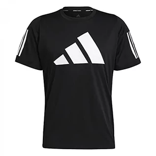 Koszulki męskie - adidas Koszulka męska FL 3 Bar Tee podkoszulek czarny czarny M - grafika 1