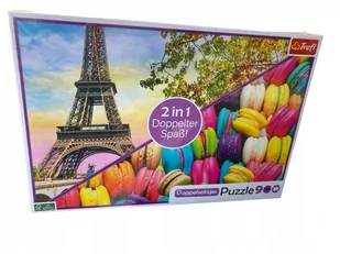 Puzzle 900 2in1 Trefl Doppelter Spaß Puzzle dwustronne wieża Eiffela/makaroniki 93251 - Puzzle - miniaturka - grafika 1