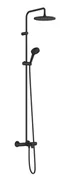 Zestawy prysznicowe - Hansgrohe Vernis Blend - Zestaw prysznicowy Showerpipe 240 z termostatem wannowym, 2 strumienie, czarny mat 26899670 - miniaturka - grafika 1