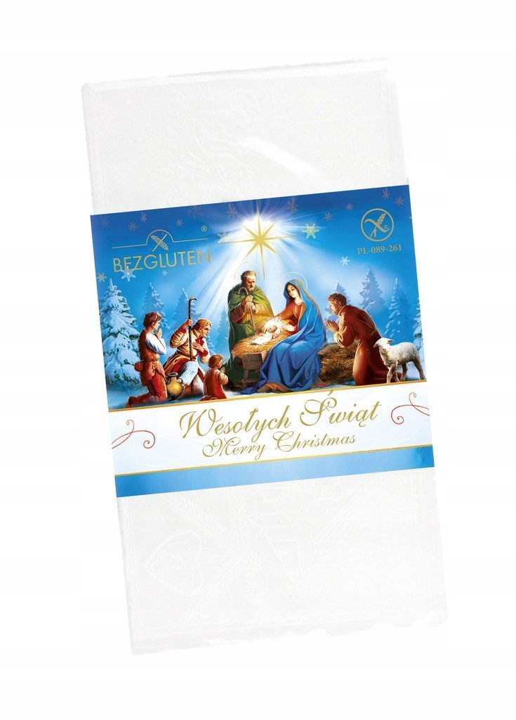 Opłatek wigilijny bezglutenowy Boże Narodzenie Wesołych Świąt 3 sztuki