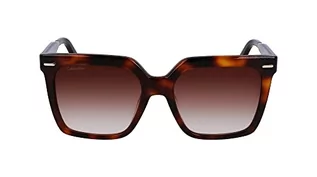 Okulary przeciwsłoneczne - Calvin Klein Okulary przeciwsłoneczne damskie, Brązowa Hawana, Rozmiar uniwersalny - grafika 1