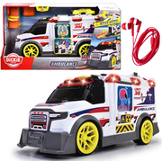 Samochody i pojazdy dla dzieci - DICKIE A.S Ambulans 35,5 cm światło i dźwięk SŁUCHAWKI GRATIS - miniaturka - grafika 1