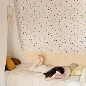 Wyposażenie pokoiku dziecięcego - Tapeta Simple Terazzo White - miniaturka - grafika 1