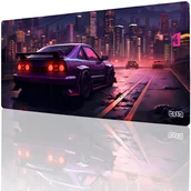 Podkładki pod mysz - DUŻA PODKŁADKA POD MYSZKĘ Yokohama Nocą 90x40 TILT Duża Antypoślizgowa XL - miniaturka - grafika 1