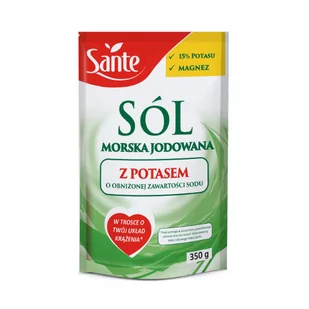 Sante Sól Morska Niskosodowa 350 g - Produkty specjalne dla sportowców - miniaturka - grafika 1