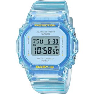 Casio Baby-G zegarek niebieski przeźroczysty prostokątny BGD-565SJ-2ER - Zegarki dla dzieci - miniaturka - grafika 1