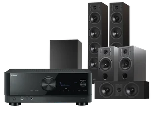 Kino domowe Yamaha RX-V6A (czarny) + Diva 6 + 3 + 7 (czarny) + Basso 880 (czarny) - Kino domowe - miniaturka - grafika 1