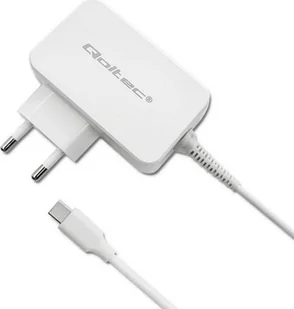 Qoltec 65W 5-20.3V 2-3.25A USB typ C PD Laptop Smartfon Biały 51039 51039 - Zasilacze do laptopów - miniaturka - grafika 1