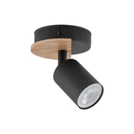 Lampy sufitowe - Cover Wood lampa sufitowa (spot) 1-punktowa czarna 4673 - miniaturka - grafika 1