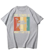 Koszulki i topy damskie - Koszulka oversize Tempo Perkusisty Muzyka Kolory Prezent Szara M - miniaturka - grafika 1