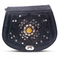 Torebki damskie - Torebka Damska Listonoszka Na Ramię Skórzana Orientalna Etniczna Z Maroko - miniaturka - grafika 1