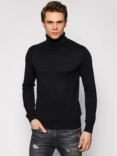 Jack&Jones Golf Emil Knit Roll Neck 12157417 Czarny Regular Fit - Swetry męskie - miniaturka - grafika 1