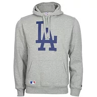 Bluzy męskie - New Era Męska bluza z kapturem Mlb La Dodgers Szary szary XS - miniaturka - grafika 1