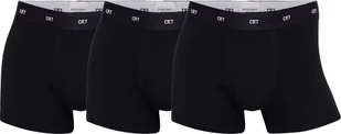 Bokserki męskie CR7, 3-pak - Wiskoza bambusowa (wykonana z pulpy bambusowej) (wykonana z pulpy bambusowej), kąpielówki, bawełna stretch, logo w pasie czarny XL - Majtki męskie - miniaturka - grafika 1