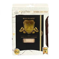 Notesy i bloczki - Zestaw prezentowy Harry Potter: notatnik plus różdżka (długopis) - tarcza Hogwartu - miniaturka - grafika 1