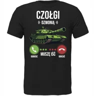 Koszulki męskie - KOSZULKA CZOŁGI DZWONIĄ MUSZĘ IŚĆ SUPER PREZENT - miniaturka - grafika 1