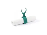 Dekoracja stołu - Serwetnik ze wzorem świątecznym - Głowa Renifera - 21 cm - 1 szt. - miniaturka - grafika 1
