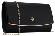 Torebki damskie - Elegancka wizytowa torebka damska ROVICKY mała wieczorowa złote okucia wesele sylwester czarna - miniaturka - grafika 1