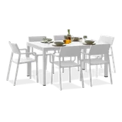 Meble ogrodowe - Zestaw ogrodowy Nardi TRILL/RIO - 8/140 Bianco - miniaturka - grafika 1