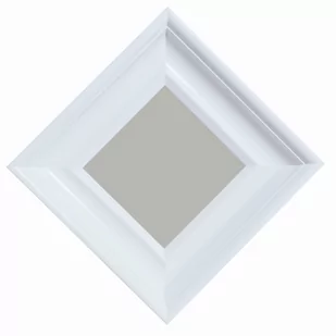 Lustro drewniane kwadratowe klasyczne 35x35 cm białe BD art - Lustra - miniaturka - grafika 1