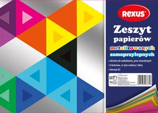 Nieprzypisany Wycinanka samoprzylepna metalizowana A5 8 kartek - Przybory szkolne - miniaturka - grafika 1