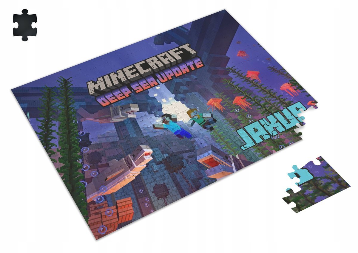 PUZZLE Minecraft Gra + IMIĘ Pudełko 252 el. #14