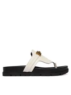 Klapki i japonki damskie - Guess Japonki FLJFRR LEA03 Biały - miniaturka - grafika 1