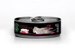 Alpha Spirit Indyk z malinami 18x85g 21174-uniw - Mokra karma dla psów - miniaturka - grafika 1