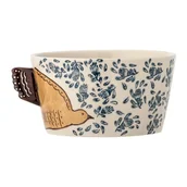 Miski i półmiski - Biało-niebieska kamionkowa miska 460 ml Hezha – Bloomingville - miniaturka - grafika 1