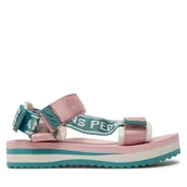 Buty dla dziewczynek - Sandały Pepe Jeans Pool Jelly G PGS70060 Różowy - miniaturka - grafika 1