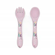 Sztućce dla dzieci - SASSI Sztućce silikonowe dla dzieci zestaw Jednorożec - miniaturka - grafika 1