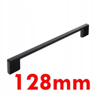 Meble modułowe i akcesoria - Uchwyt meblowy CZARNY MAT LOFT 128mm kuchenny klasyczny elegancki ZnAl UA10 - miniaturka - grafika 1