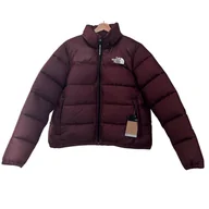 Kurtki damskie - Kurtka damska The North Face Padded Logo puchowa brązowa-XL - miniaturka - grafika 1