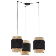 Lampy sufitowe - TK Lighting Lampa wisząca nowoczesna BOHO Black 3pł. ratan Wysyłka za 0 zł 6549 - miniaturka - grafika 1