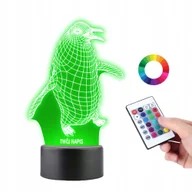 Lampy pozostałe - Lampka na Biurko Statuetka 3D Led Ptak Pingwin - miniaturka - grafika 1