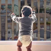 Zabezpieczenia dla dzieci - Siatka Zabezpieczająca Balustrady Schody Ochrona Dla Dzieci Czarna 300X90Cm - miniaturka - grafika 1